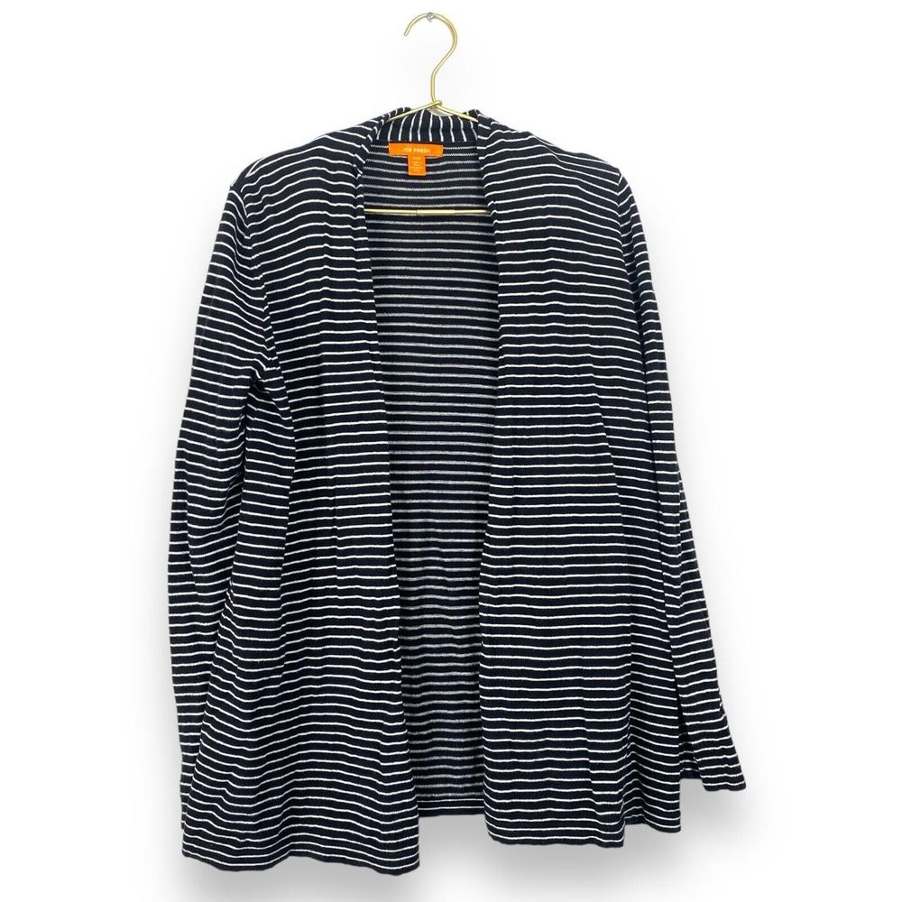 Joe Fresh Striped Open Front Cardigan Womens Medium Lightweight 0285